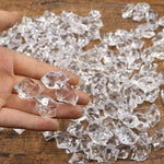 pierres décoratives transparentes multicolores facettées brillantes modernes fêtes mariages vases artisanat maison