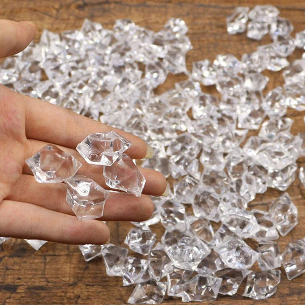 pierres décoratives transparentes multicolores facettées brillantes modernes fêtes mariages vases artisanat maison