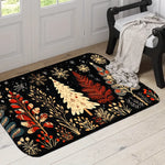 tapis noël imperméable noir blanc rouge sapins flocons neige salon cuisine extérieur festive