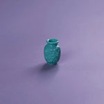 vases résine motifs floraux blanc vert rouge bleu