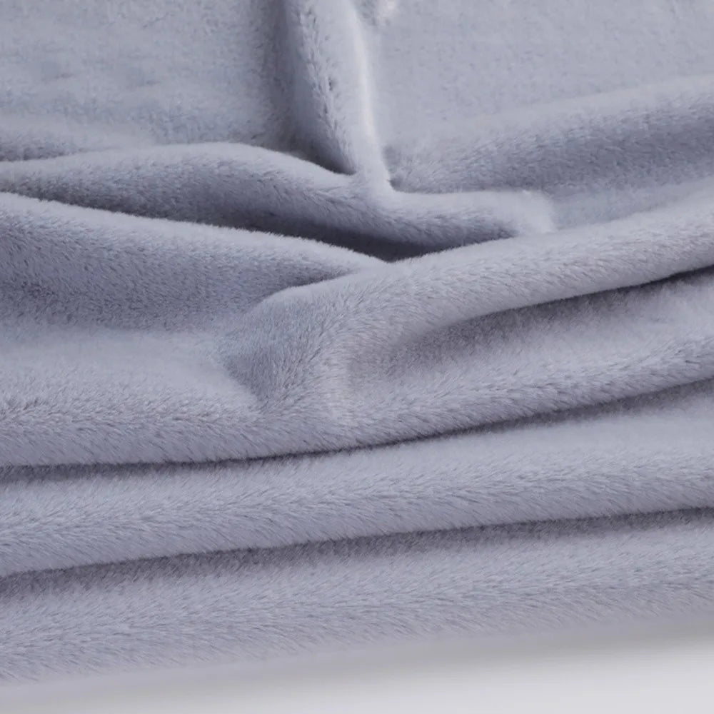 tissu fourrure douce peluche classique 50x50cm bleu marron gris beige rose vert blanc