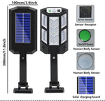 lumière solaire moderne noire détecteur mouvement panneau solaire led facile