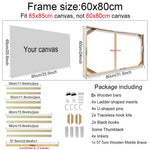 cadre mural bois moderne toile abstraite multicolore fleurs relief 60x80cm 55x75cm 55x85cm clips crochets