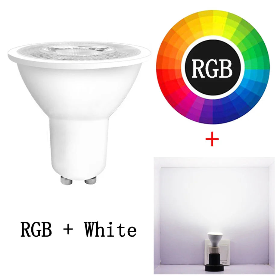 ampoule led rgb blanc moderne télécommande 16 couleurs ajustement luminosité chambre salon