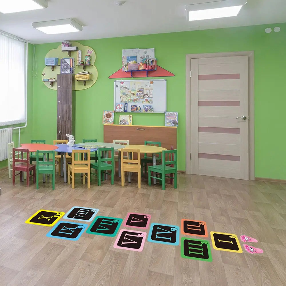 autocollants numéros animaux multicolores adhésifs jeu enfants école décoration maison festive