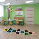 autocollants numéros animaux multicolores adhésifs jeu enfants école décoration maison festive