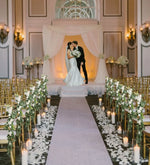 guirlandes florales artificielles roses feuilles vertes mariage romantique extérieur violet blanc bleu