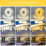 bande led cob 12v 24v blanc 4500k moderne adhésif haute luminosité 320led/m 50000heures