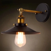 Lampe de chevet en fer rétro style loft industriel avec abat-jour mural Edison pour décoration intérieure