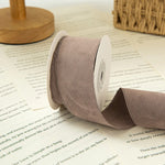 rubans décoratifs velours marron rose gris bleu marine beige classiques adhésifs diy cadeaux fêtes