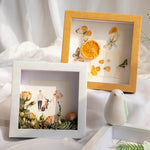 cadre photo bois naturel moderne 10 pouces fleurs séchées papillons citron séché