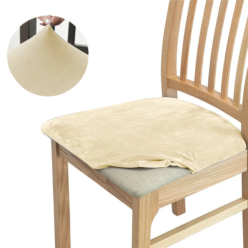 coussin chaise velours moderne beige gris élégants protection salon cuisine