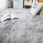 tapis doux gris clair peluche motifs floraux moderne confortable polyester lavage mécanique solide