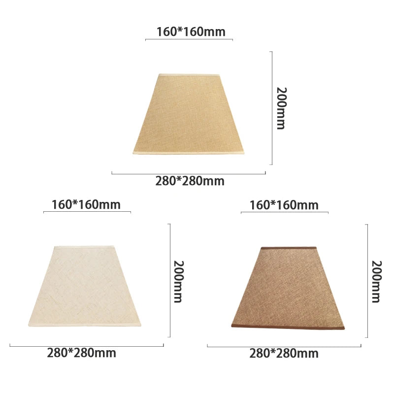 abat jour moderne toile lin beige clair fixations vis lampe table chambre étude éclairage