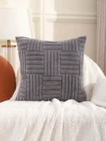 housse coussin peluche super douce motif tressé vintage opacité beige adhésif canapé chaise voiture