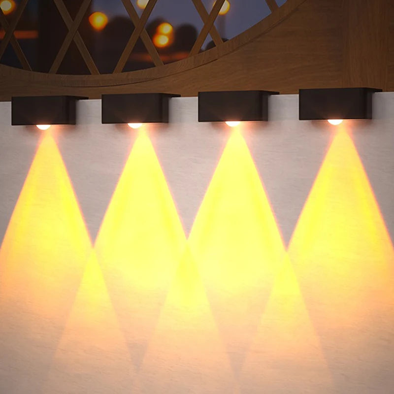 lumière solaire led noire ip65 adhésive murale led panneau solaire interrupteur tactile contemporaineextérieur