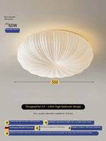 plafonnier moderne suspension blanc beige marron rose plissés gaufrés minimaliste élégant