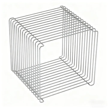 table basse métal argentée moderne petite table d'appoint minimaliste grille decoration intérieure salon chevet