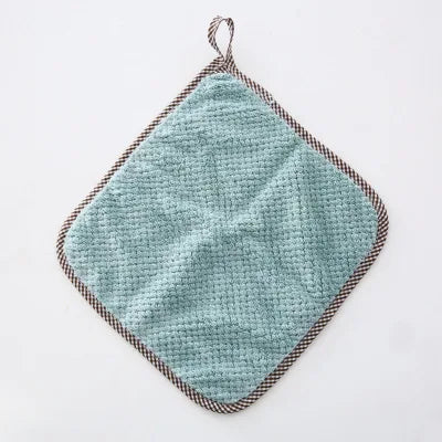 serviette cuisine microfibre absorbante rose bleu nettoyage vaisselle ménager douce pratique lot