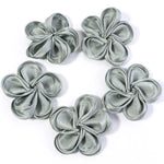 fleurs artificielles tissu satinées rose beige gris orange bleu jaune clips cheveux décoration bricolage