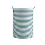 panier linge vert rayures horizontales pliable poignée annaux métalliques moderne sans bpa pvc
