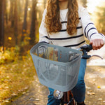 panier vélo avant rangement tissé étanche détachable facile installer traditionnel fixations couleur marron gris