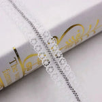 ruban dentelle florale noire blanche transparente vintage mariage décoration tissu polyester organza