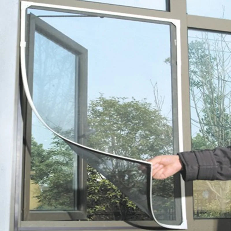 filet anti moustiques adhésif blanc maille fine moderne fenetre porte protection insectes rouleau