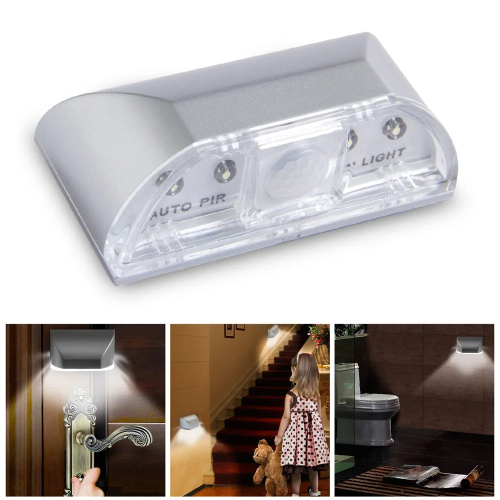 lampe led détecteur mouvement autoactivation adhésif blanc translucent capteur lumière urgence moderne compact porte