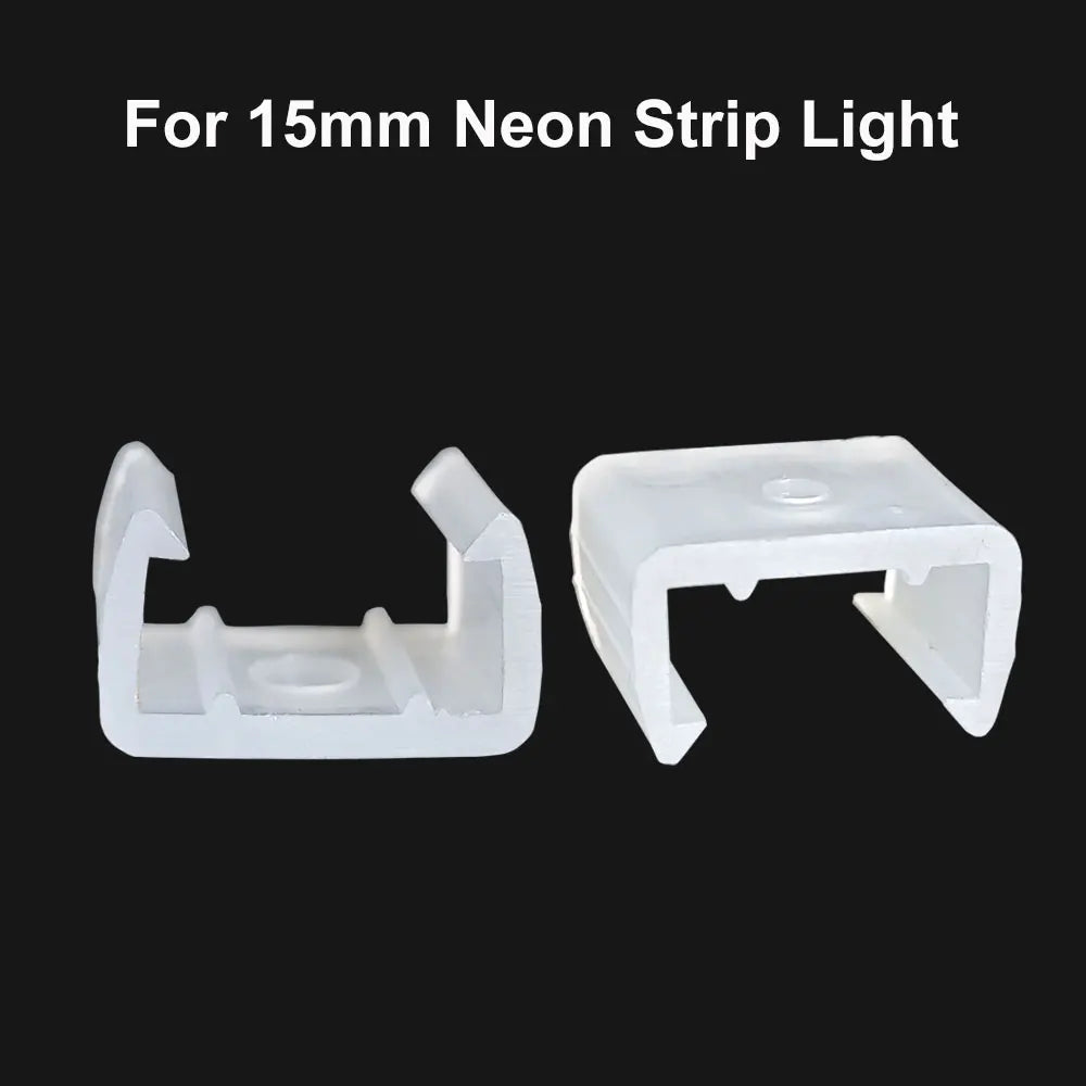 clips fixation rubans led blancs plastique haute qualité 6mm 8mm 12mm certifiés fcc rohs