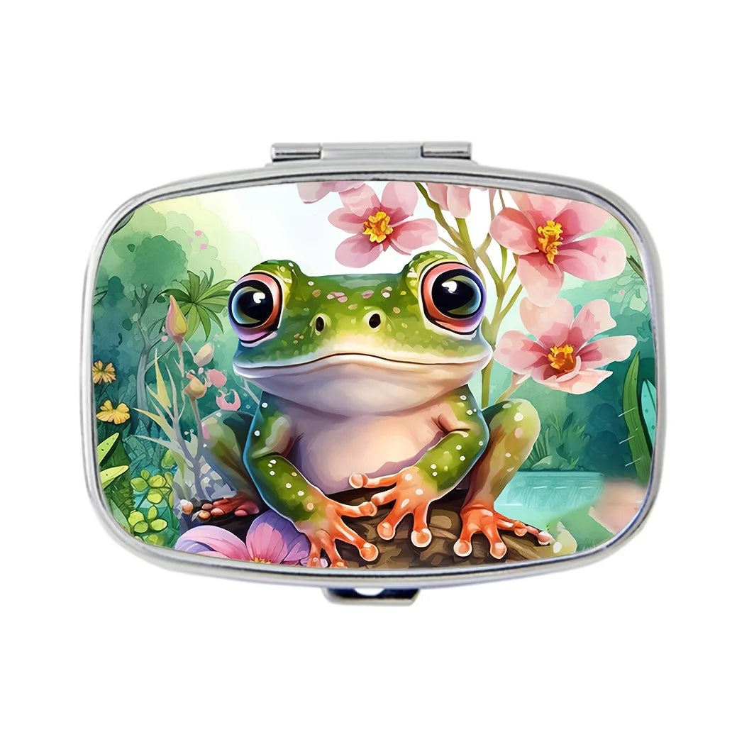 boîtes pilules compartiments bouton fermure artisanal motif abeille floral géométrique
