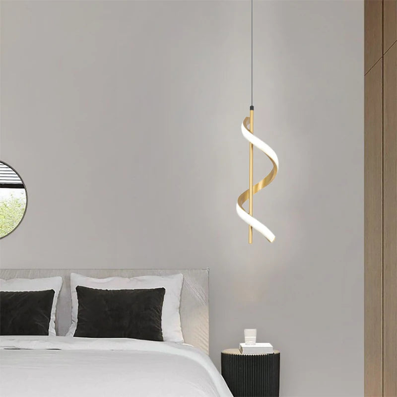 suspension lumineuse spirale blanc moderne éclairage chambre salon 220v flux lumineux 249 2000