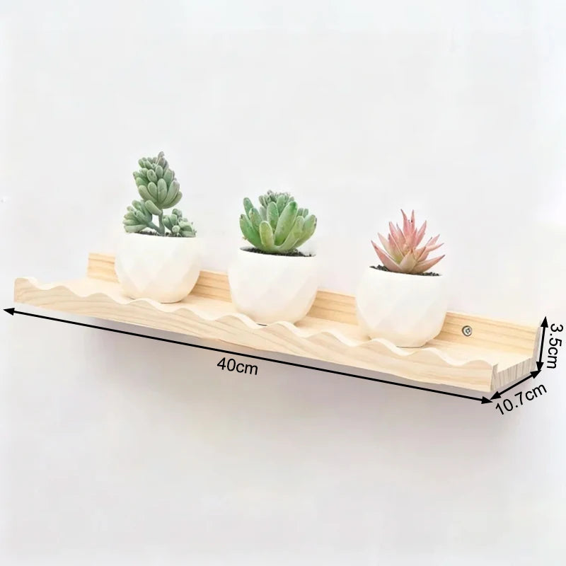 étagère murale bois naturel clair moderne vis fixations salon respectueux environnement single niveau