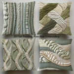 coussins tissés motifs noeuds verts blancs modernes non toxiques respectueux environnement 40x40cm 45x45cm 50x50cm