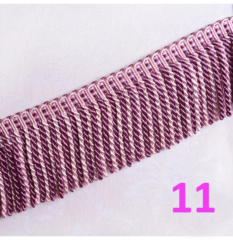 franges torsadées ornementales polyester 12 yards ruban frisé classique or noir bleu rose violet