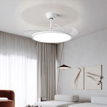 ventilateur moderne invisible led télécommande flux lumineux blanc deco grille 42 48 pouces