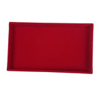 boîte bijoux velours rouge moderne plateau 21cm colliers boucles doreilles bracelet doré lunettes
