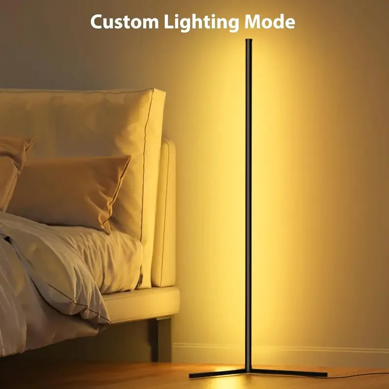 lampe sol led moderne noire pied simple éclairage salon chambre jeu flux lumineux 249