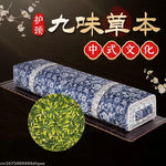 décoration intérieure herbes aromatiques séchées boîte bambou étui tissu pompons