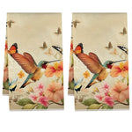 torchons cuisine imprimés marguerites hello sunshine serviettes polyestère blanc vert décoration champêtre 60x40cm