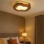 plafonnier led moderne marron blanc doré balcon céiling opacité rond ondulé touch switch