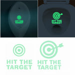 sticker urinoir blanc cible verte hit target lumineux salle bain décoration moderne pvc