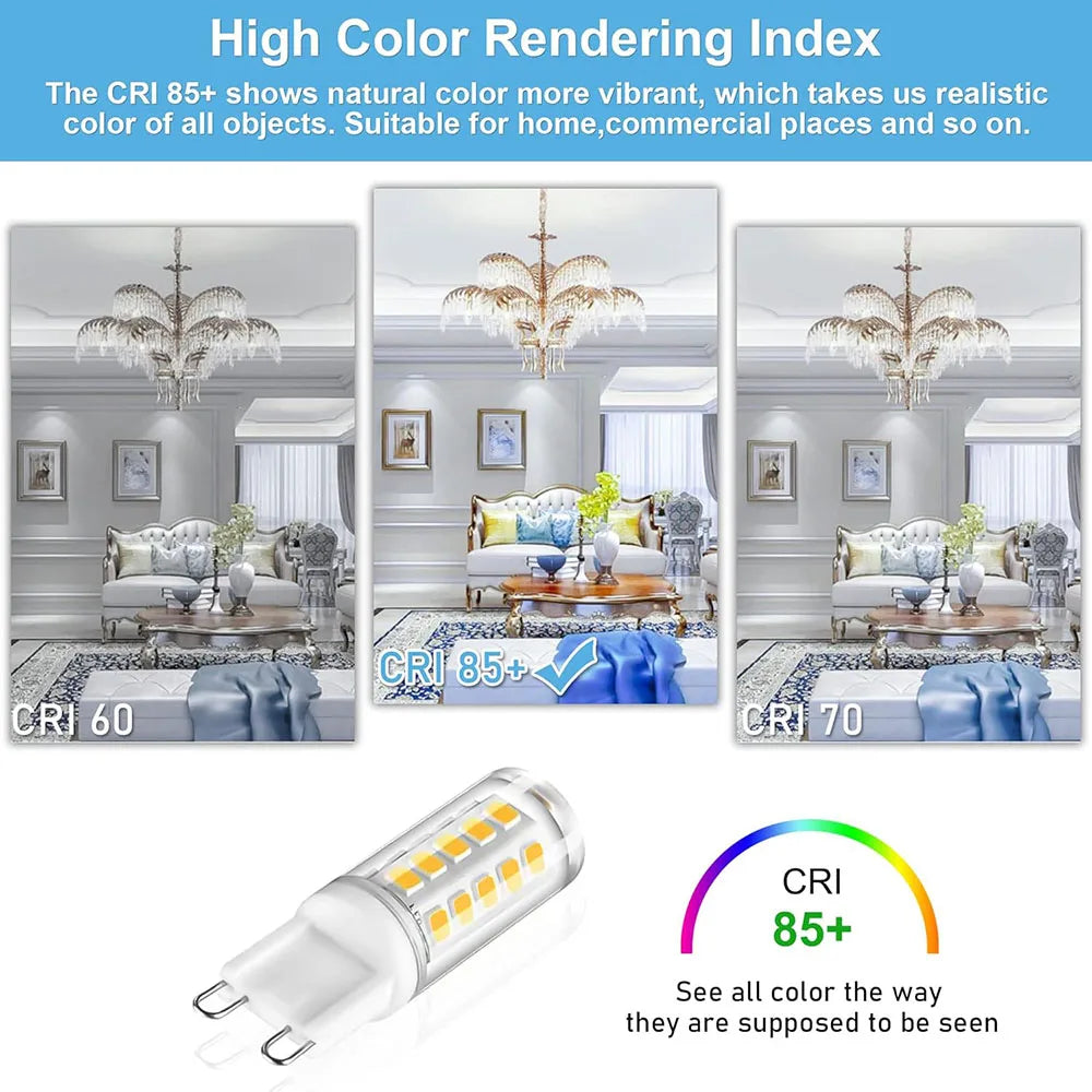 Ampoule LED G9 18W blanc chaud 3000K carrés dorés moderne 50000h