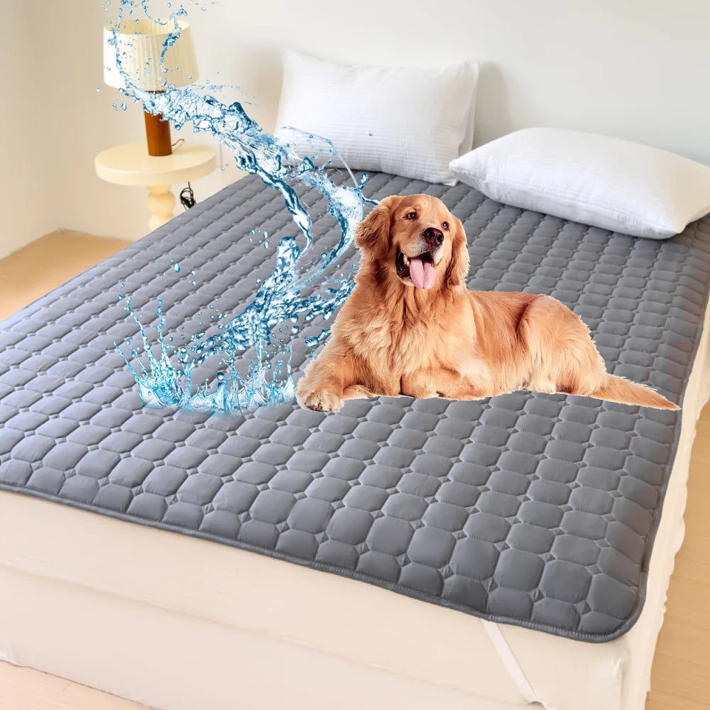 tapis lit imperméable coussin lit quilted gris moderne animaux 120x200 140x200 150x200 160x200 180x200