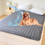 tapis lit imperméable coussin lit quilted gris moderne animaux 120x200 140x200 150x200 160x200 180x200