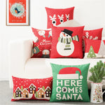 coussins noel motifs rennes neige sapins merry christmas festive decoration voiture maison
