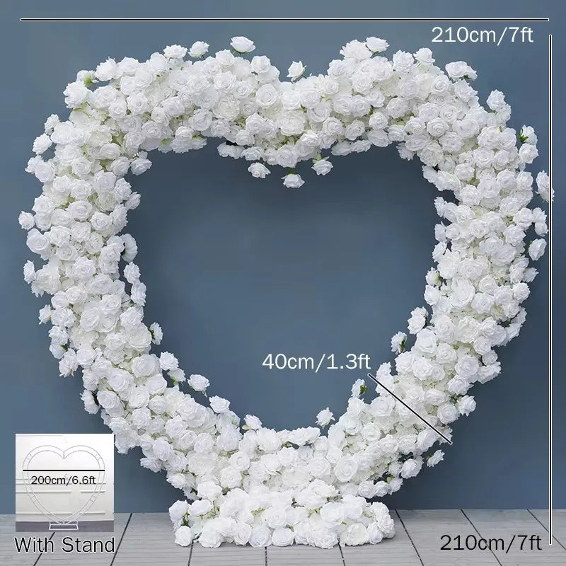 Arche fleurs rose romantique décoration extérieure mariage anniversaire événement table