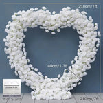 Arche fleurs rose romantique décoration extérieure mariage anniversaire événement table