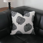 coussin brodé pommes noir blanc housses d'oreiller polyester moderne décoration intérieure 45x45cm 30x50cm voiture