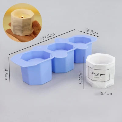 moules silicone savon géométriques modernes couleurs variées hexagones carrés minimalistes